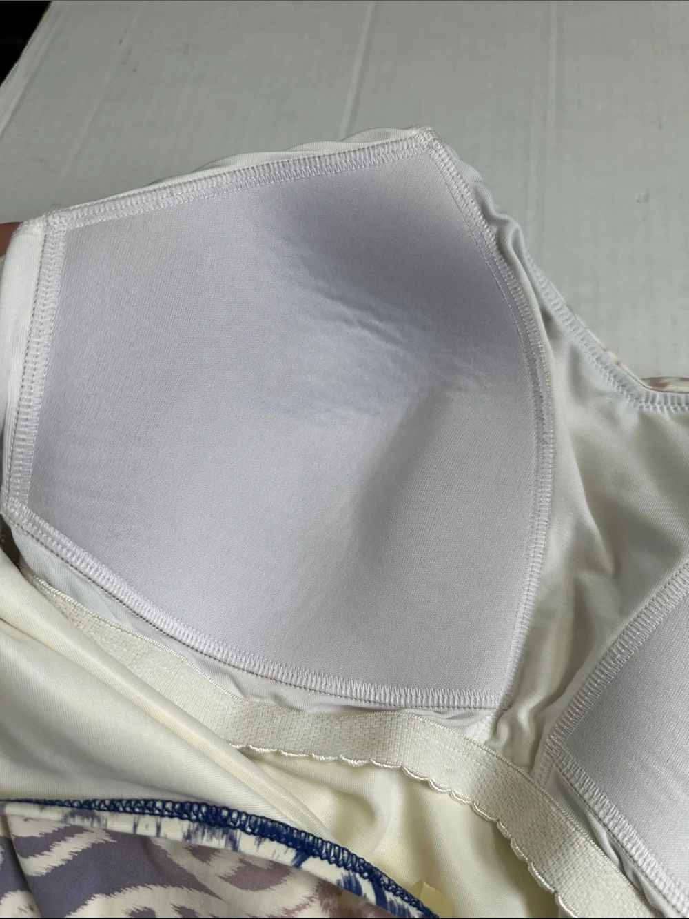 Lands End‎ One Piece Swimsuit Padded Cream Womens 16 L Swimwear